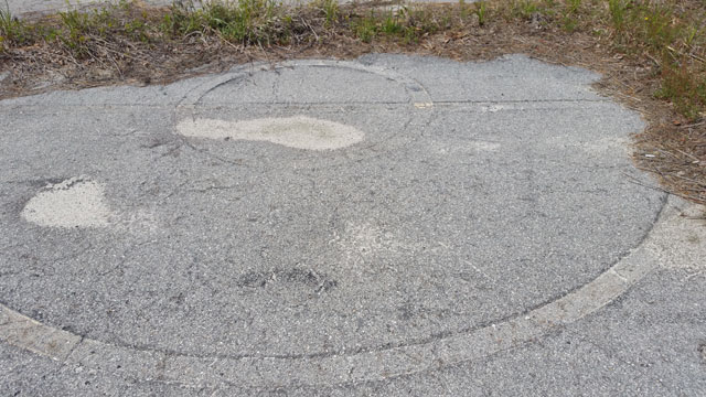 Centralia, PA - Center Circle Lines on One of the Old Basketball Courts Off Park St